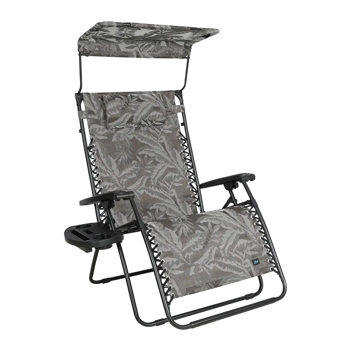 Bliss Hammocks Gfc-456Xwpfl Gravity Free Chair W/ Canopy, Drink Tray, & Pillow | 33-In. Wide Xxl | Weather & Rust Resistant | 360 Lb. Capacity 1
