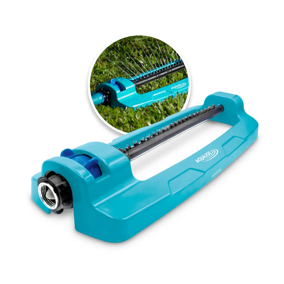 Aqua Joe Sji-Oms20 Indestructible Jumbo Metal Base Oscillating Sprinkler | 4,400 Sq. Ft. Max Coverage 1