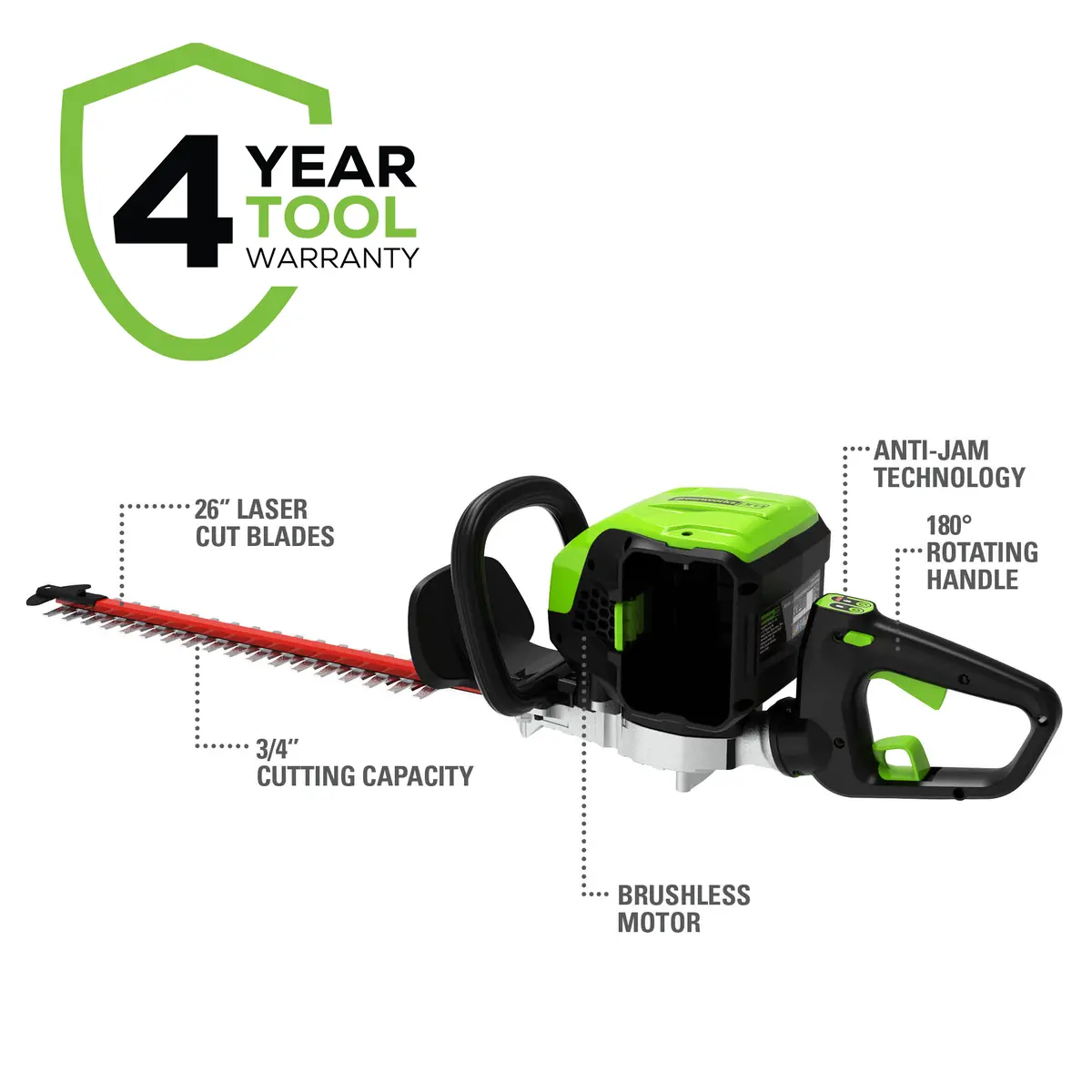 80V 26" Hedge Trimmer (Tool Only) - Ght80320 2
