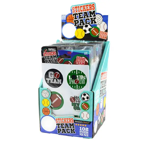 Sports Stickers Team Pack 24 Pieces Per Retail Ready Display 22040 1