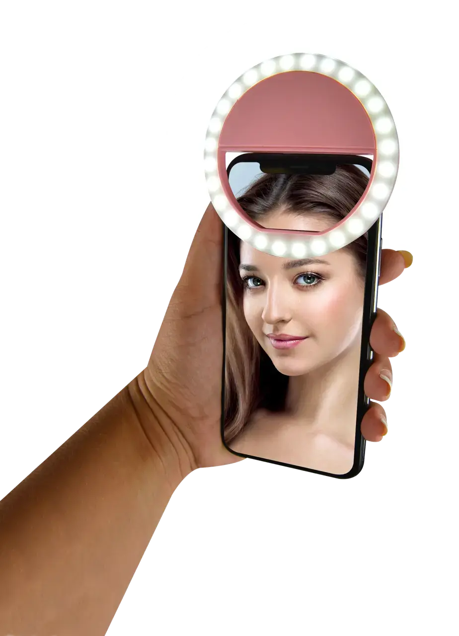 Rechargeable Clip On Selfie Light - 6 Pieces Per Retail Ready Display 22068 2