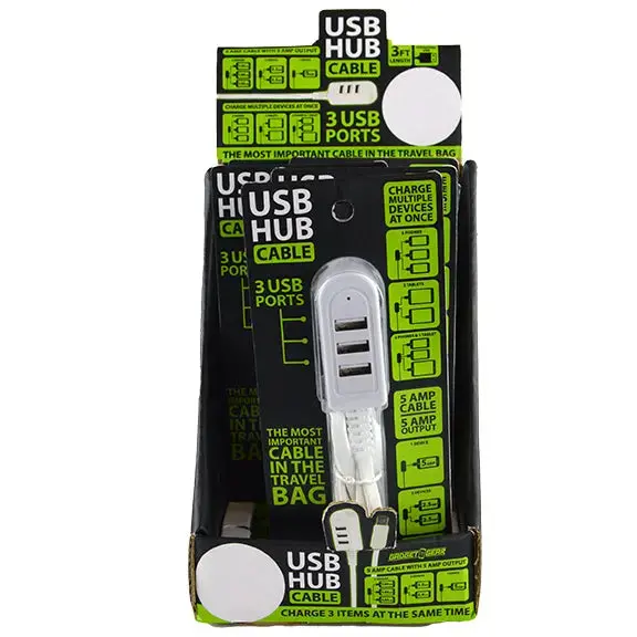 Charging Hub Usb 3 Port Usb 5 Amp - 6 Pieces Per Retail Ready Display 22084 1
