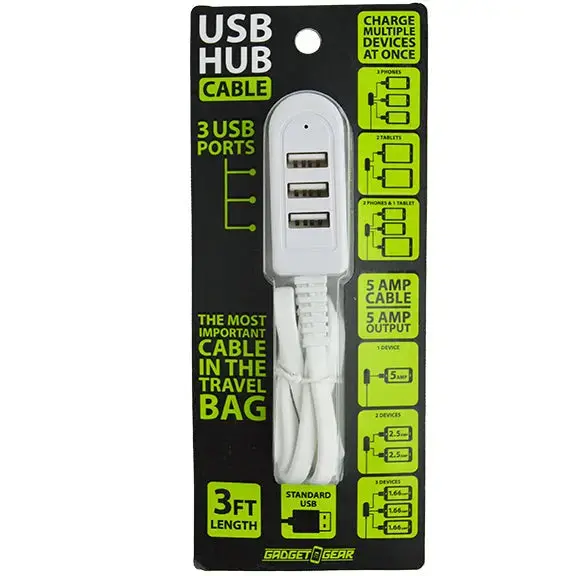 Charging Hub Usb 3 Port Usb 5 Amp - 6 Pieces Per Retail Ready Display 22084 2