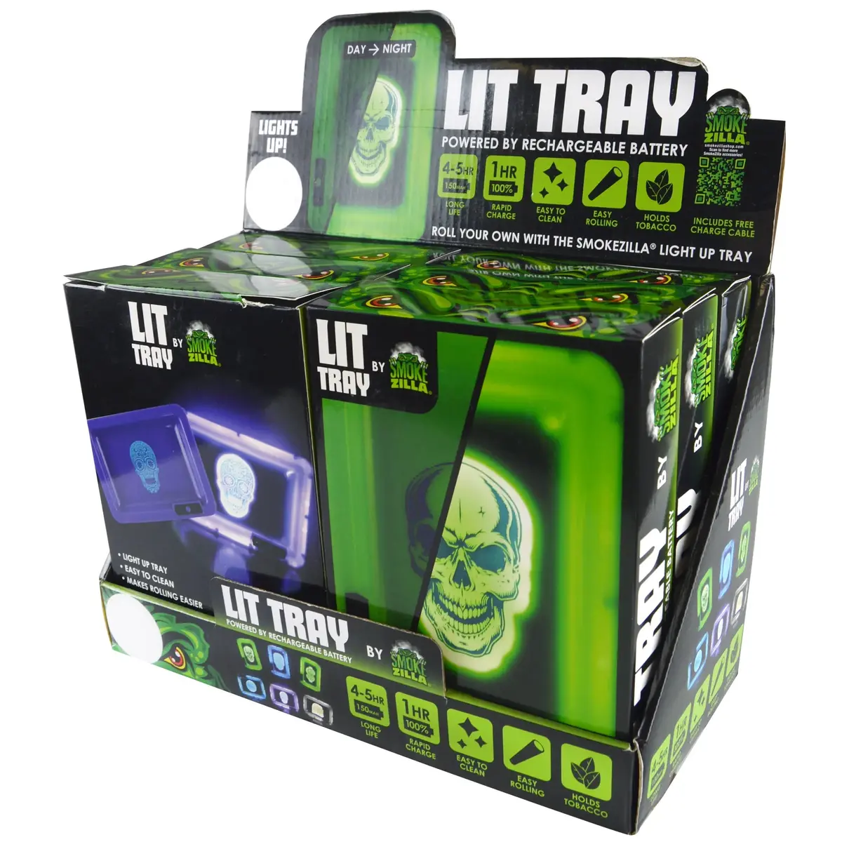 Light-Up Rolling Tray - 6 Pieces Per Retail Ready Display 22283 1
