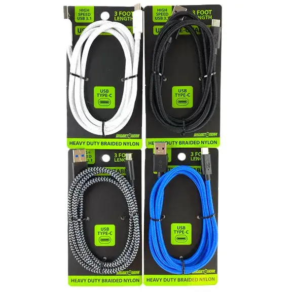 Charging Cable Usb To Usb-C 3 Ft- 4 Pieces Per Pack 22445 1