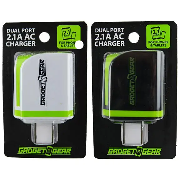 Ac Wall Charger With Dual Usb Ports 2.1 Amp - 3 Pieces Per Pack 22458 1