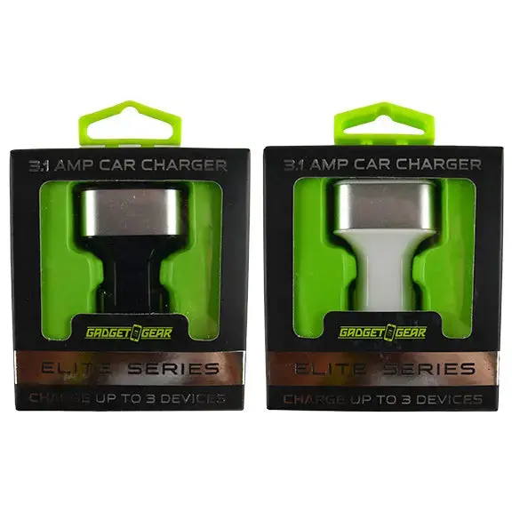 Car Charger Elite 3 Port Usb 3.1 Amp - 2 Pieces Per Pack 22461 1