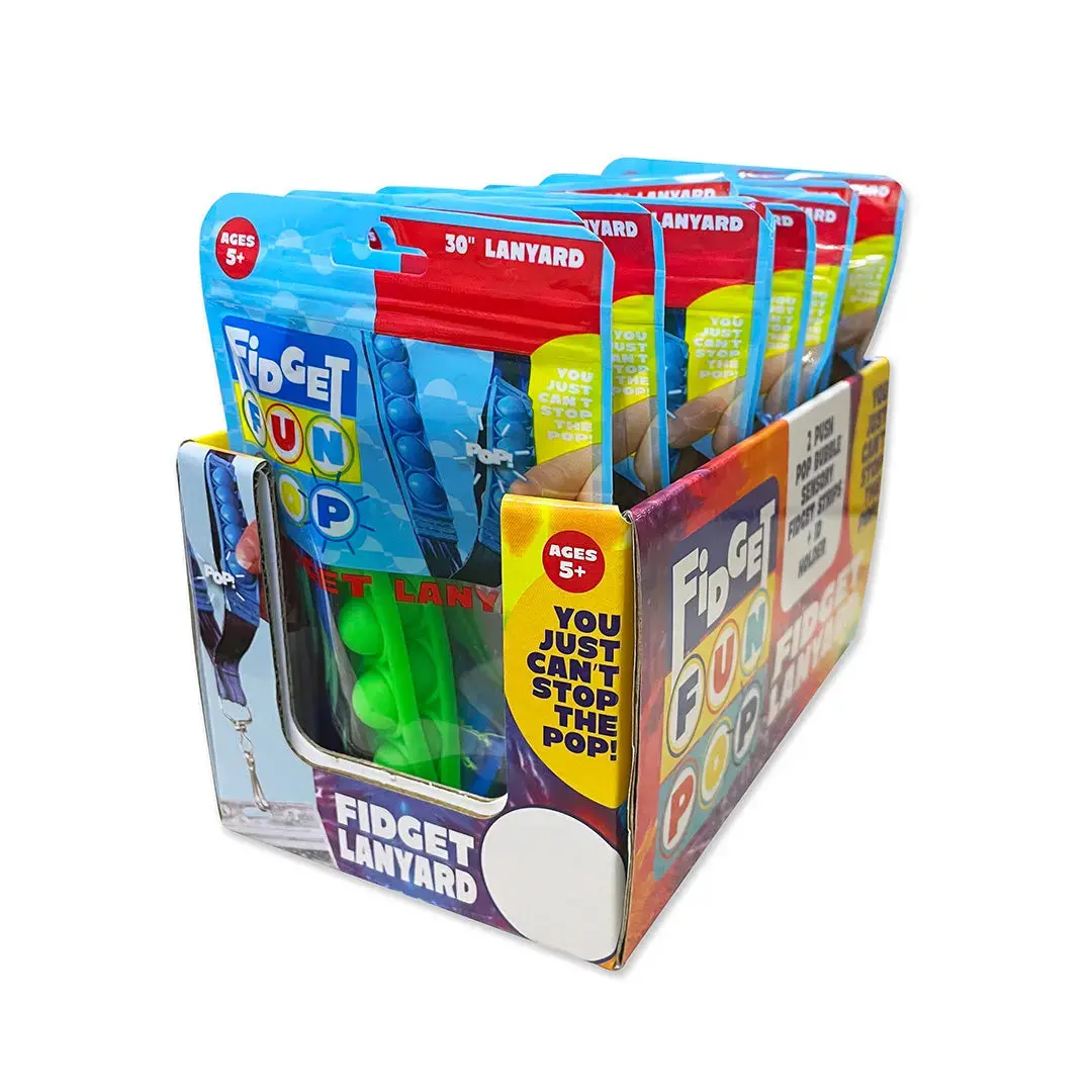 Fidget Pop Lanyard With Id Holder - 12 Pieces Per Retail Ready Display 22654 1