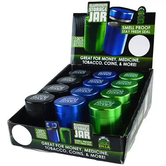 Smell Proof Metal Storage Jar - 12 Pieces Per Retail Ready Display 22674 1