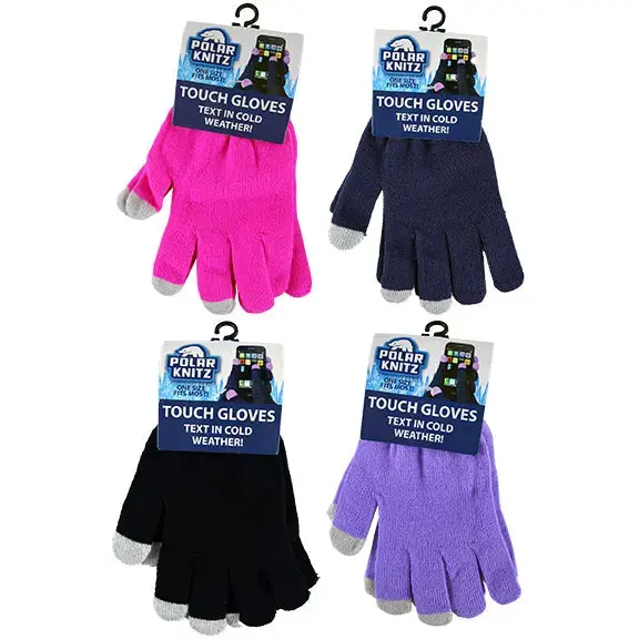 Touch Gloves One Size Fits All Assortment - 12 Pieces Per Pack 22695 1