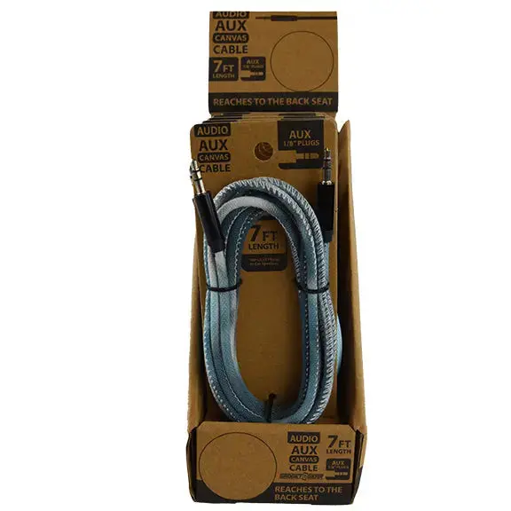 Canvas Auxiliary Cable 7Ft - 6 Pieces Per Retail Ready Display 22744 2