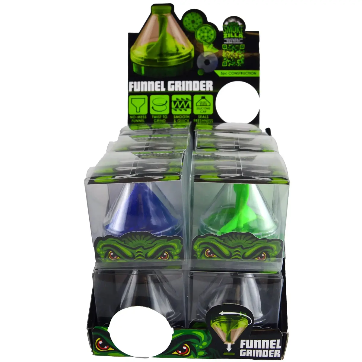 Plastic 5 Piece Funnel Grinder - 12 Pieces Per Retail Ready Display 22805 2