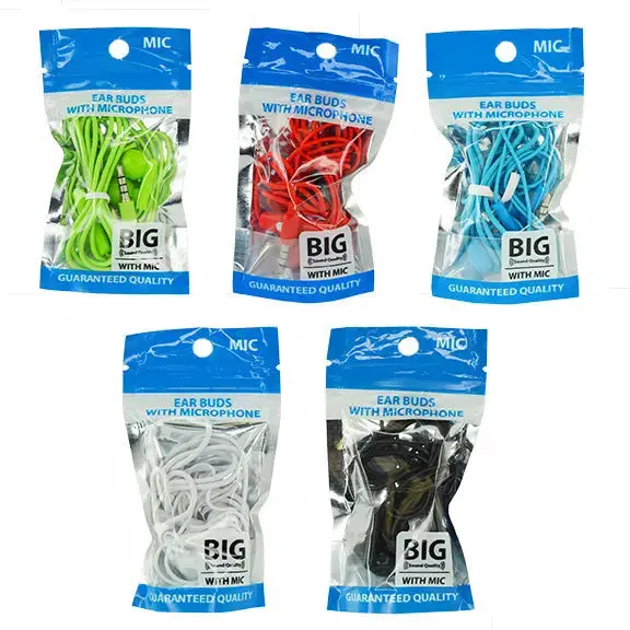 Earbuds W/ Mic Bulk 15 Pieces Per Pack 22918 1