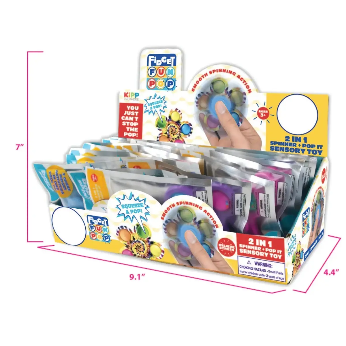 Fidget Pop Spinner Toy - 24 Pieces Per Retail Ready Display 23035 1