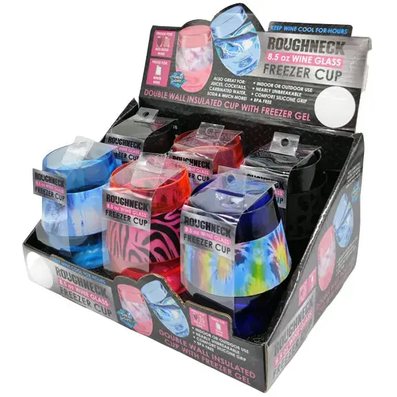 8.5 Oz Insulated Freezer Gel Wine Cup - 6 Pieces Per Retail Ready Display 23060 1