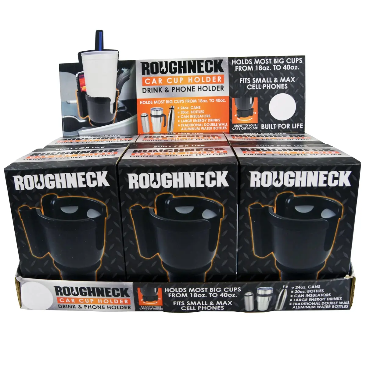 Cup Holder With Cell Phone Storage - 6 Pieces Per Retail Ready Display 23063 2