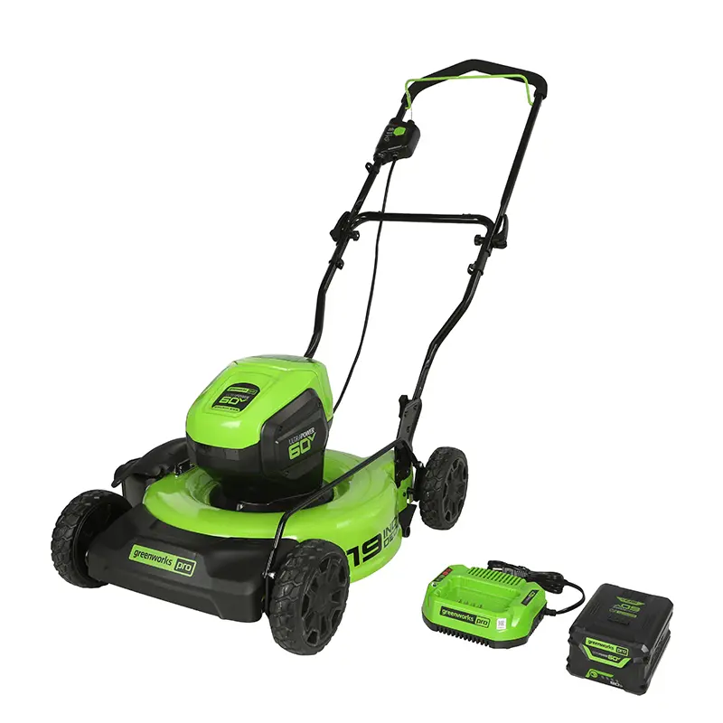 60V 19" Battery Lawn Mower - Push Mower With 5.0Ah Battery & Charger 1