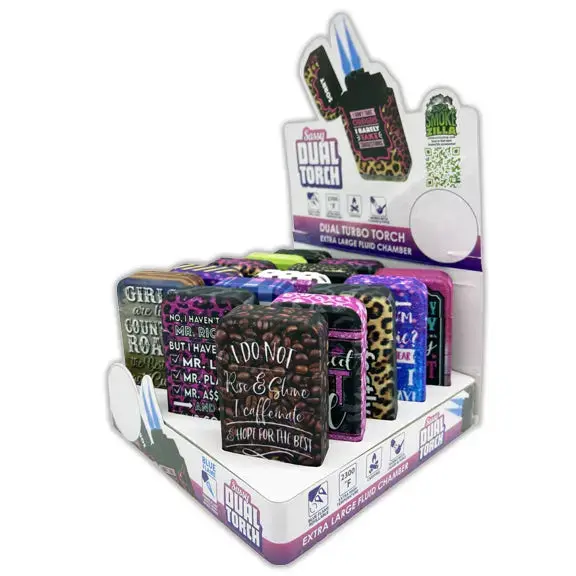 Sassy Dual Torch Lighter - 15 Pieces Per Retail Ready Display 23117 1