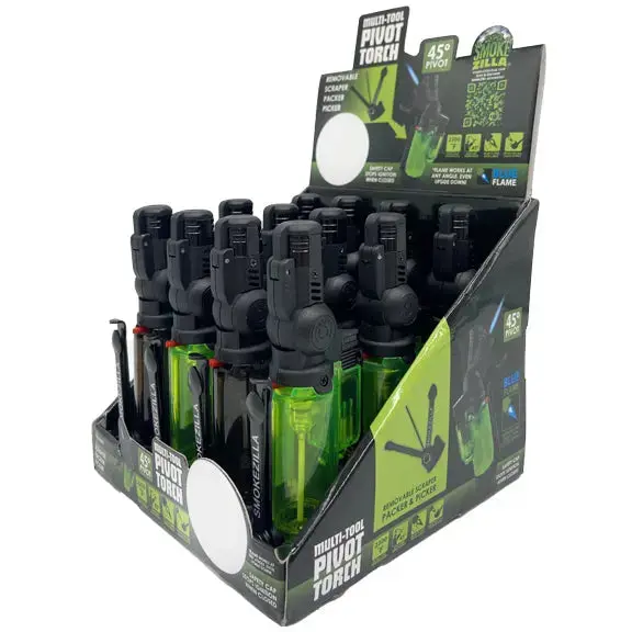 Pivot Flip Torch Lighter With Tools - 12 Pieces Per Retail Ready Display 23171 1
