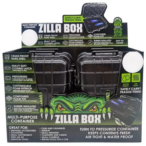 Smell Proof Pressurized Storage Box With Customizable Foam - 4 Pieces Per Retail Ready Display 23239 2