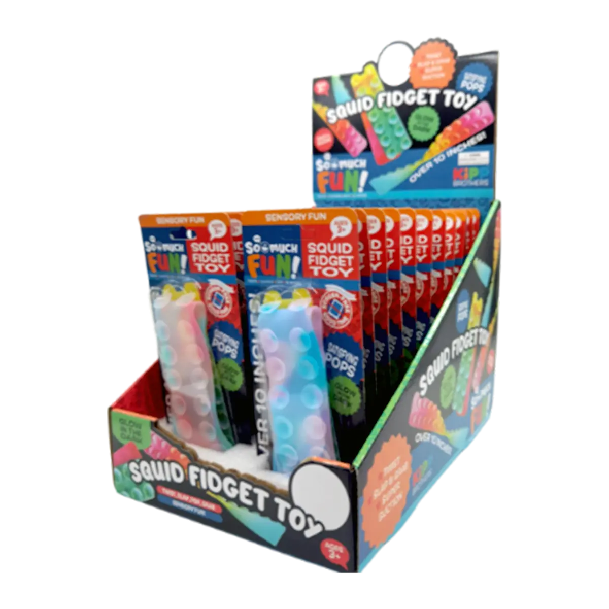 Fidget Pop Sensory Squid Toy - 24 Pieces Per Retail Ready Display 23264 1