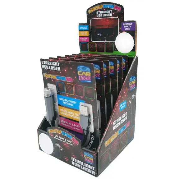 Car Mood Starlight Usb Laser - 6 Pieces Per Retail Ready Display 23306 1