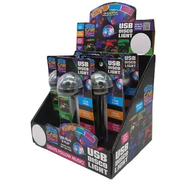 Mood Light Usb Mini Disco Ball - 6 Pieces Per Retail Ready Display 23308 1
