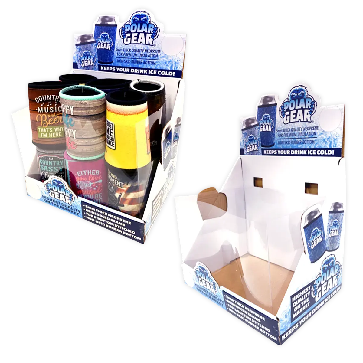 Neoprene Can And Bottle Cooler Assortment - 12 Pieces Per Retail Ready Display 23413 2