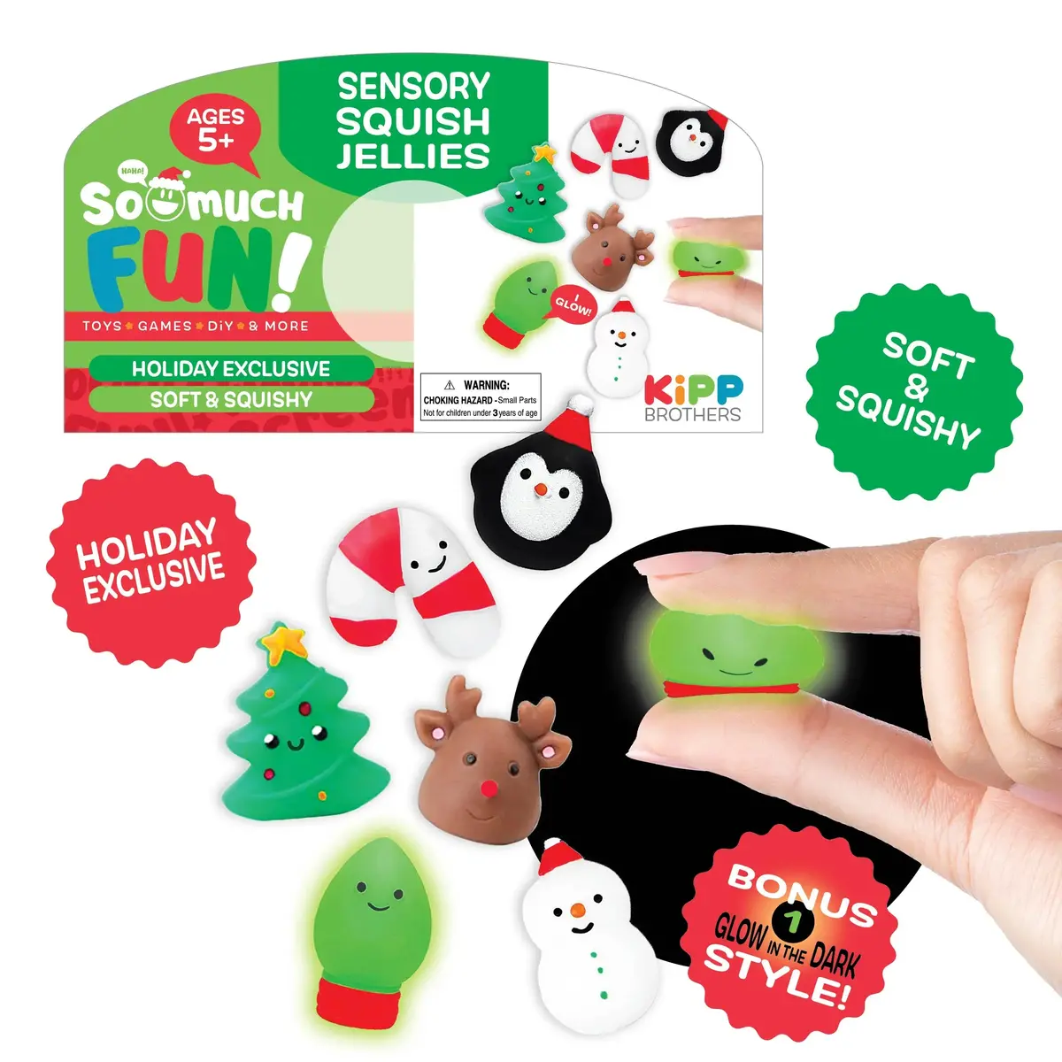 Christmas Squish Jellies 6 Pack Set - 12 Pieces Per Pack 23492 1