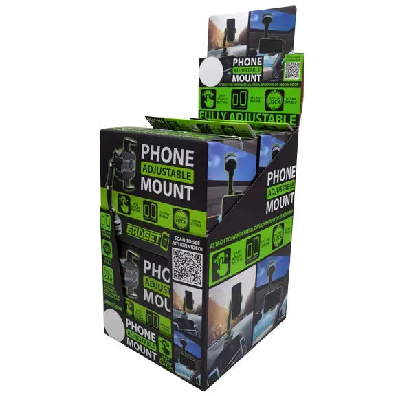 Adjustable Phone Mount With Suction Cup - 4 Pieces Per Retail Ready Display 23562 1