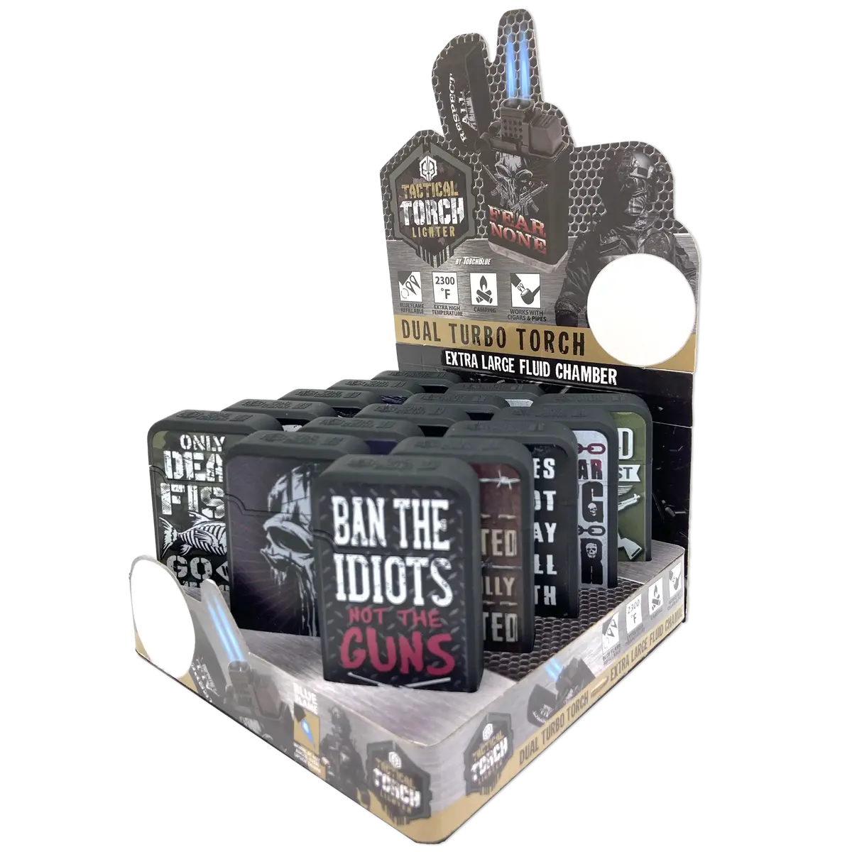 Patriotic Tac Gear Dual Torch Lighter - 15 Pieces Per Retail Ready Display 23637 1