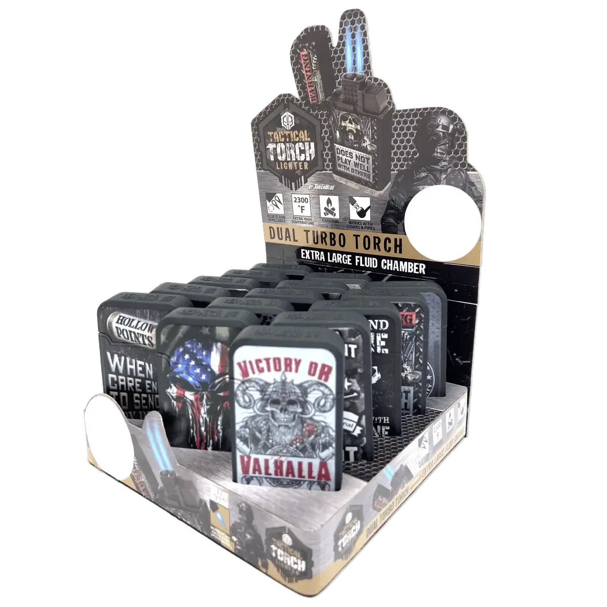 Patriotic Tac Gear Dual Torch Lighter - 15 Pieces Per Retail Ready Display 23644 1
