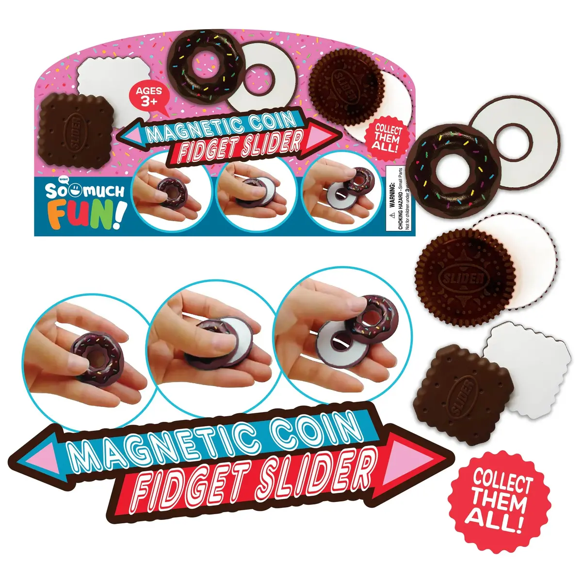 Fidget Magnetic Coin Slide Toy - 12 Pieces Per Pack 23686 1