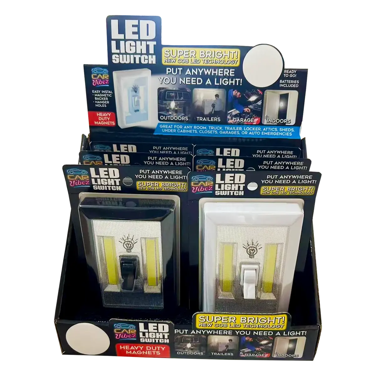 Led Light Switch With Magnets - 6 Pieces Per Retail Ready Display 23692 2