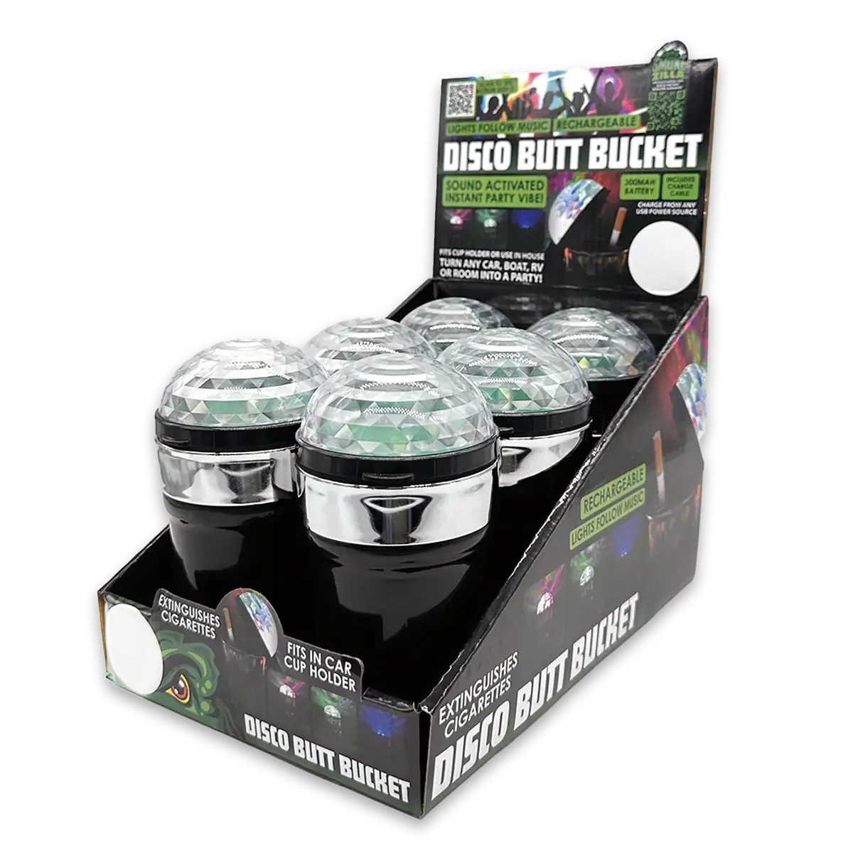 Disco Butt Bucket With Sound Activated Led Lights - 6 Pieces Per Retail Ready Display 23742 1