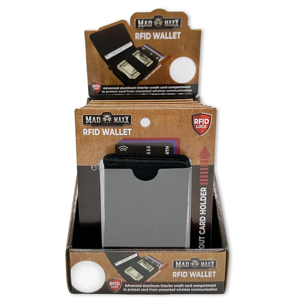 Canvas Rfid Block Slim Wallet - 6 Pieces Per Retail Ready Display 23746 1