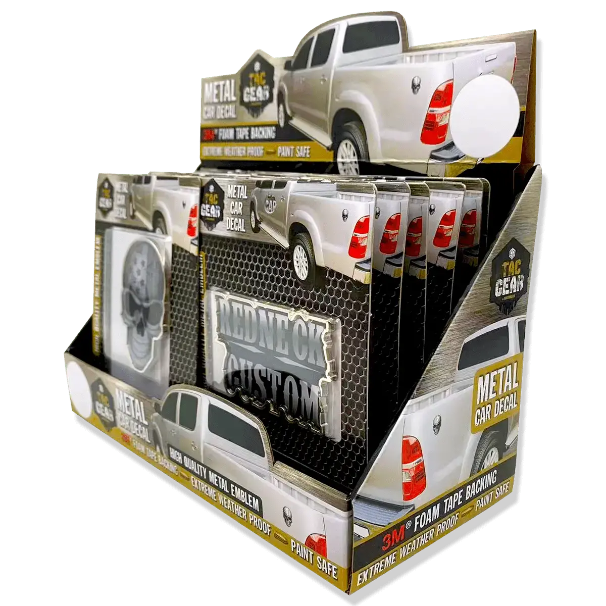 Patriotic Tac Gear Magnetic Metal Decal Stickers 12 Pieces Per Retail Ready Display 23757 1