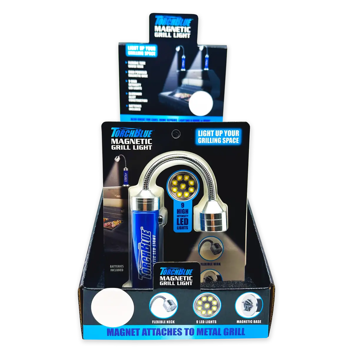 Led Grill Light With Magnetic Stand - 6 Pieces Per Retail Ready Display 23848 2