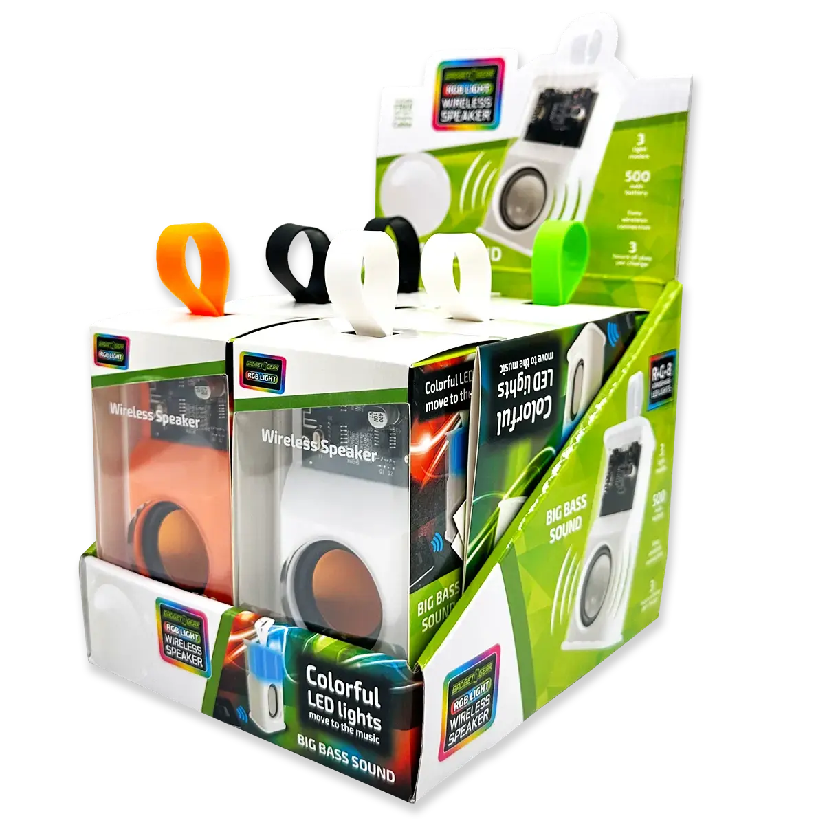 Wireless Speaker Transparent With Led Lights - 6 Pieces Per Retail Ready Display 23870 1