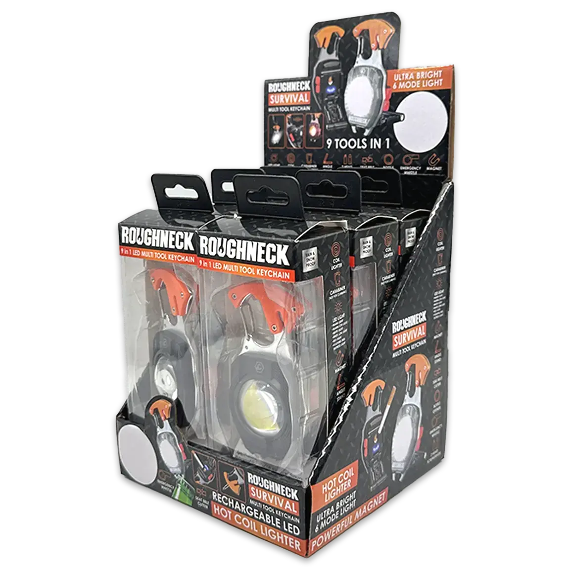 Multi-Tool Survival 9-In-1 With Led Light - 6 Pieces Per Retail Ready Display 24032 1