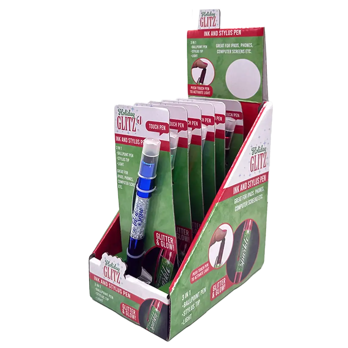 Christmas Glitter Pen- 6 Pieces Per Retail Ready Display 24071 1