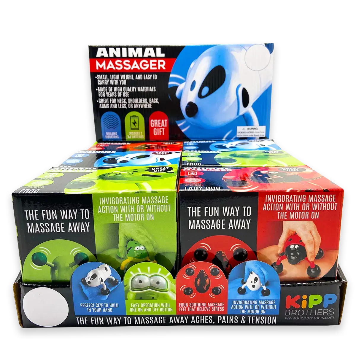 Animal Hand Massager 6 Pieces Per Retail Ready Display 24124 2