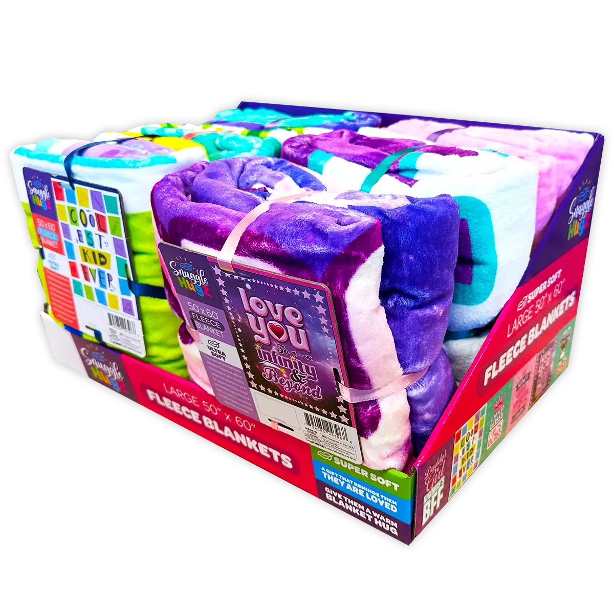 Wholesale Kids Printed Blankets - 6 Pieces Per Display 24396 1