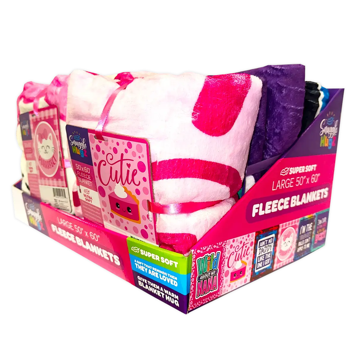 Kids Printed Blankets - 6 Pieces Per Retail Ready Display 24397 1