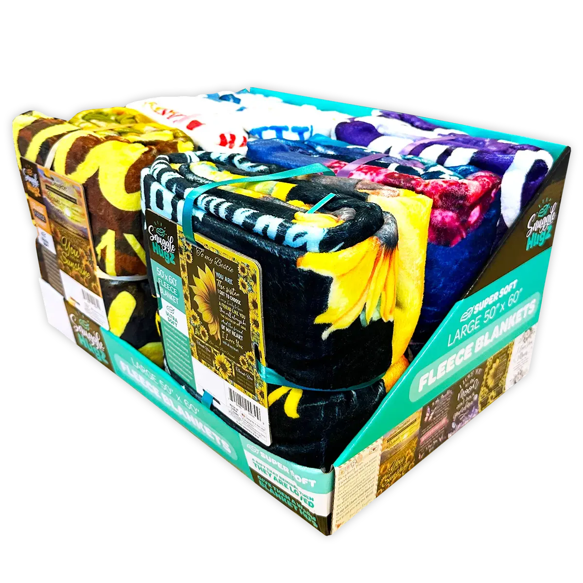 Family Printed Blanket - 6 Pieces Per Retail Ready Display 24430 1