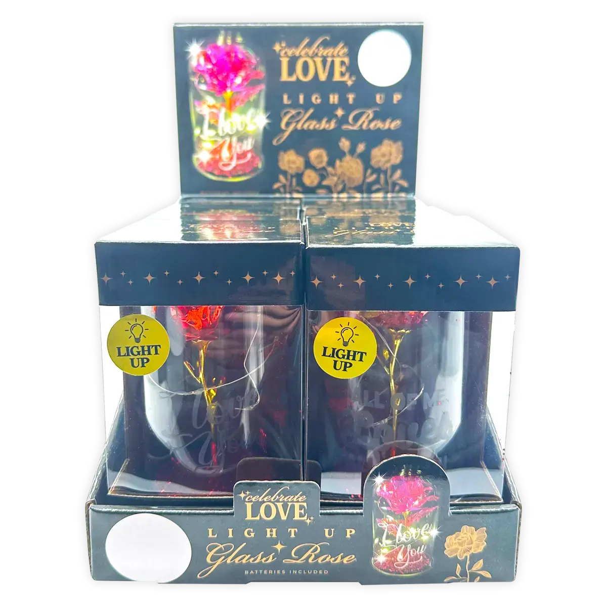 Glass Dome Rose Keepsake - 6 Pieces Per Retail Ready Display 24544 2