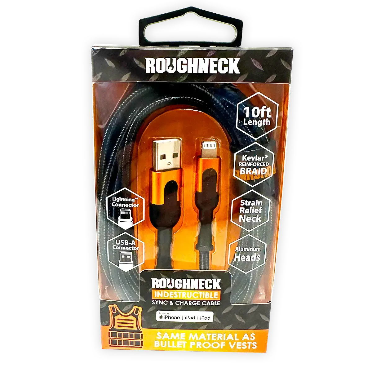 Charging Cable Roughneck Usb To Lightning 10Ft 2.4 Amp - 3 Pieces Per Pack 24567 2