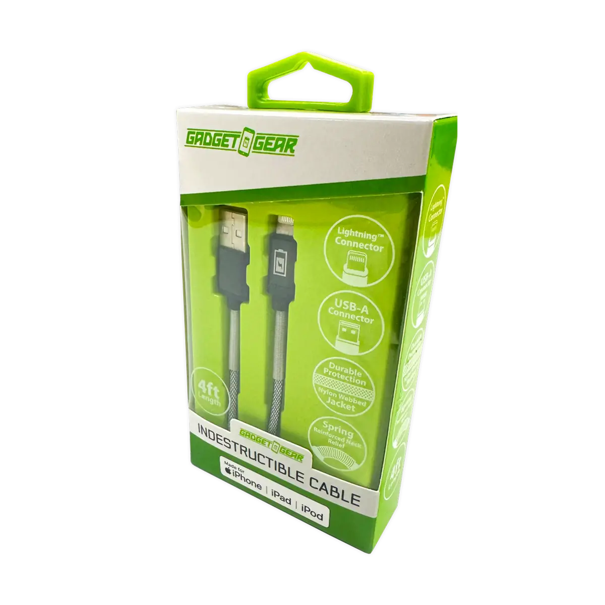 Charging Cable Indestructible Usb To Lightning 4Ft 2.4 Amp - 3 Pieces Per Pack 24600 1