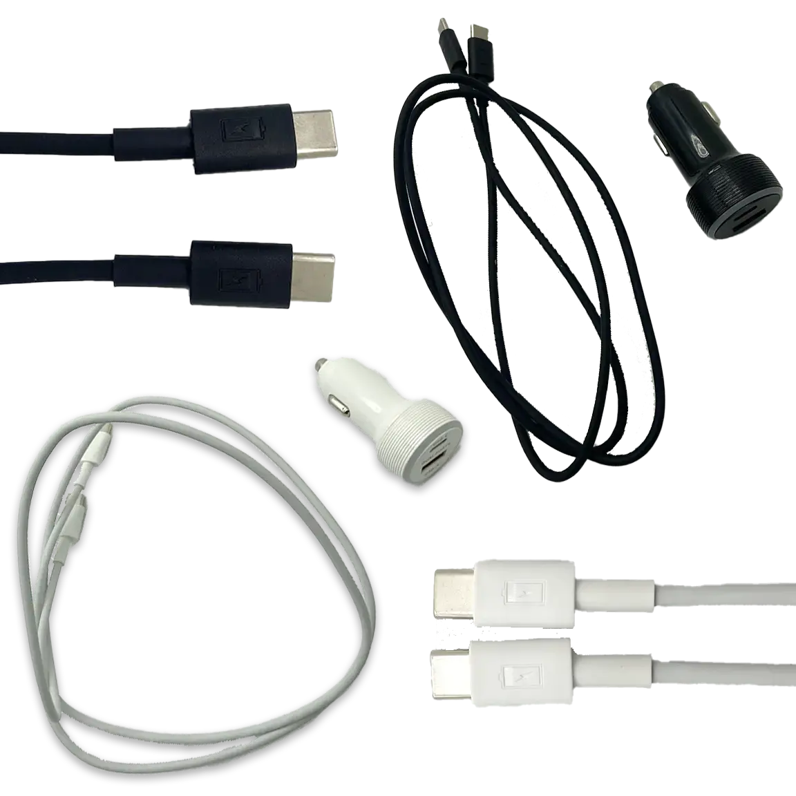 Car Charger Dual Usb / Usb-C Ports With Usb-C To Usb-C Charging Cable 20 Watts - 3 Pieces Per Pack 24608 2
