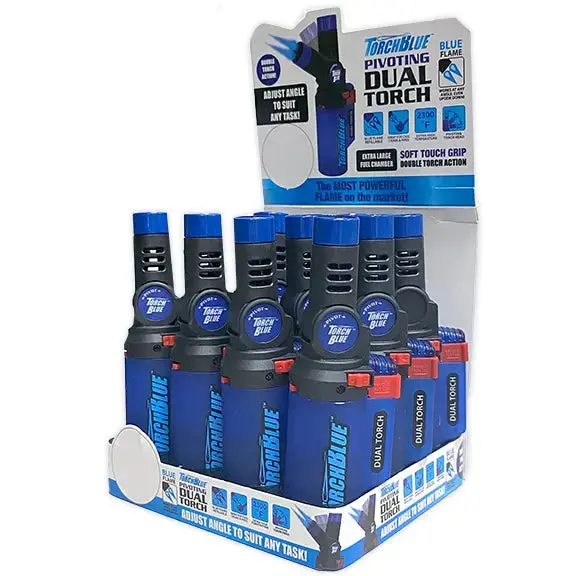 Pivot Head Xxl Dual Torch Lighter - 12 Pieces Per Retail Ready Display 24697 1